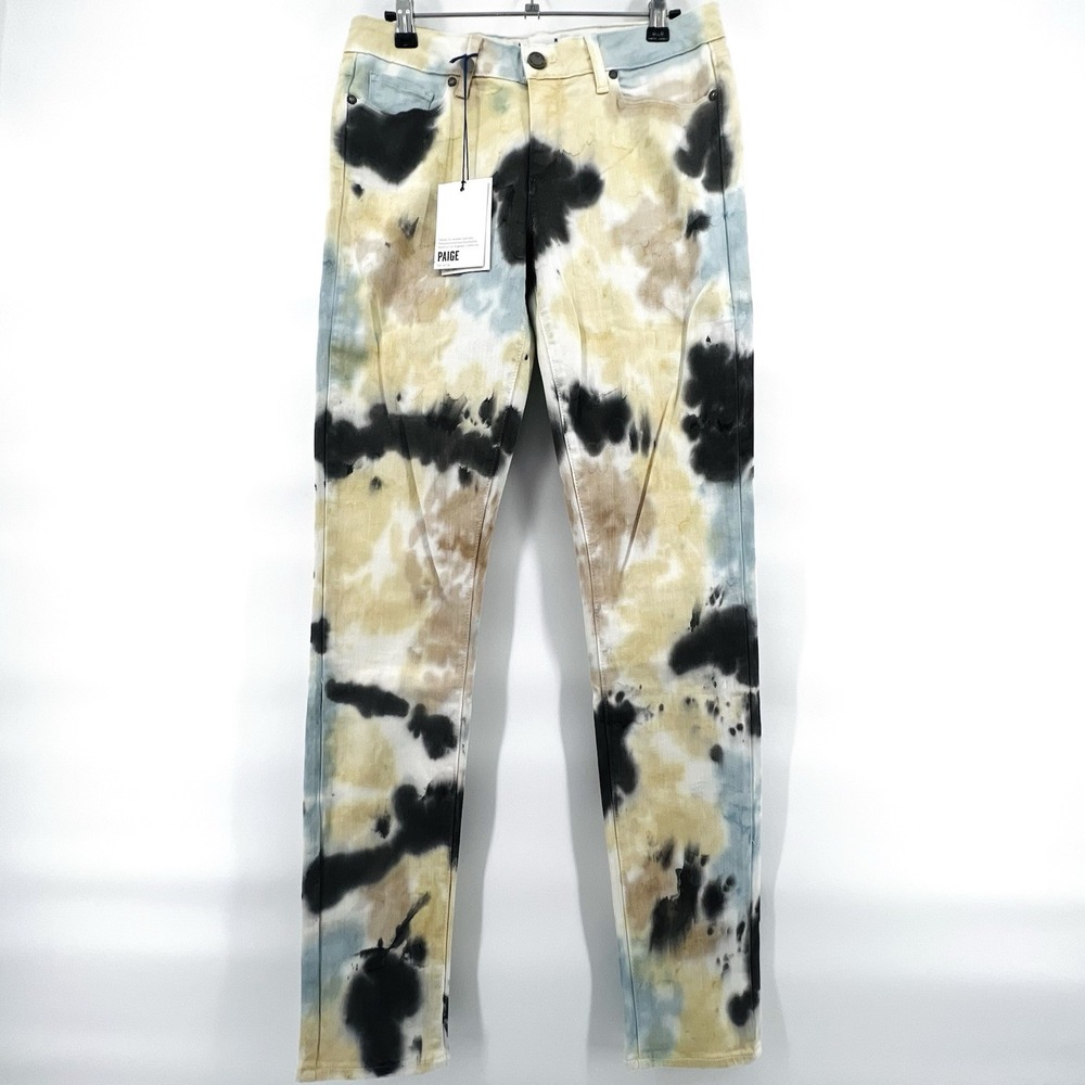 PAIGE Verdugo‎ Ultra Skinny Jeans Women's Sz 30 Tie-Dye Stretch Denim NEW